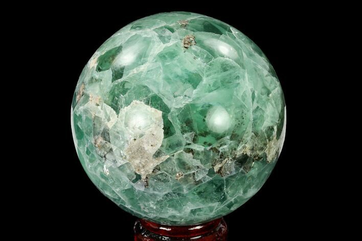 Polished Green Fluorite Sphere - Mexico #153371